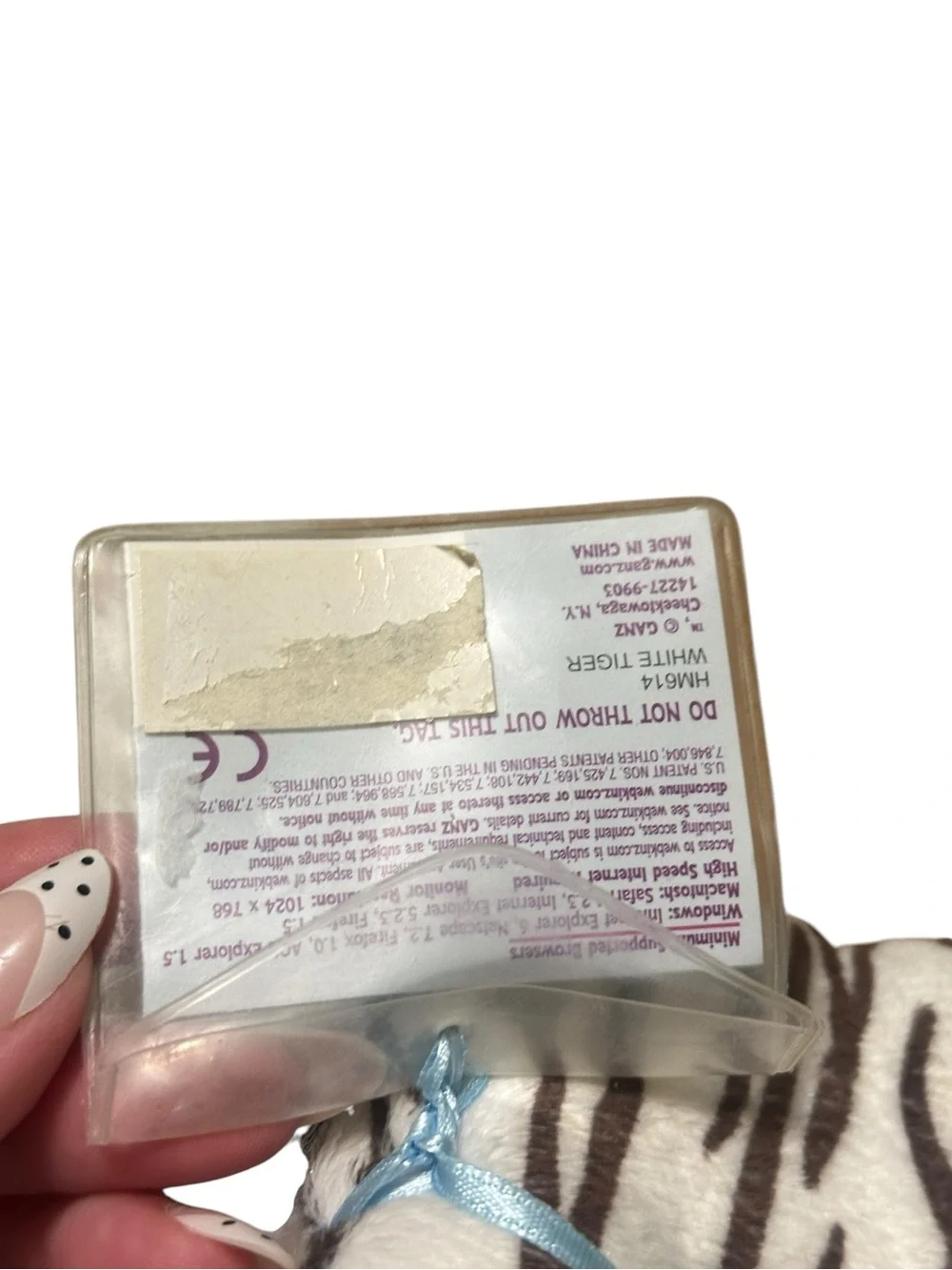 Webkinz White Tiger With Code Tags Sealed Unused Plush You Siberian Virtual Pet